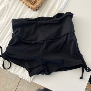 Ryderwear spandex shorts, ruched, size small